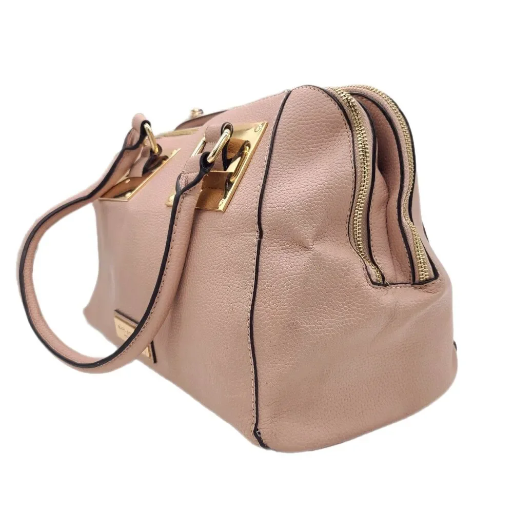 Marc New York Blush Pink Pebble Leather Two-Way Satchel Crossbody Bag VGUC